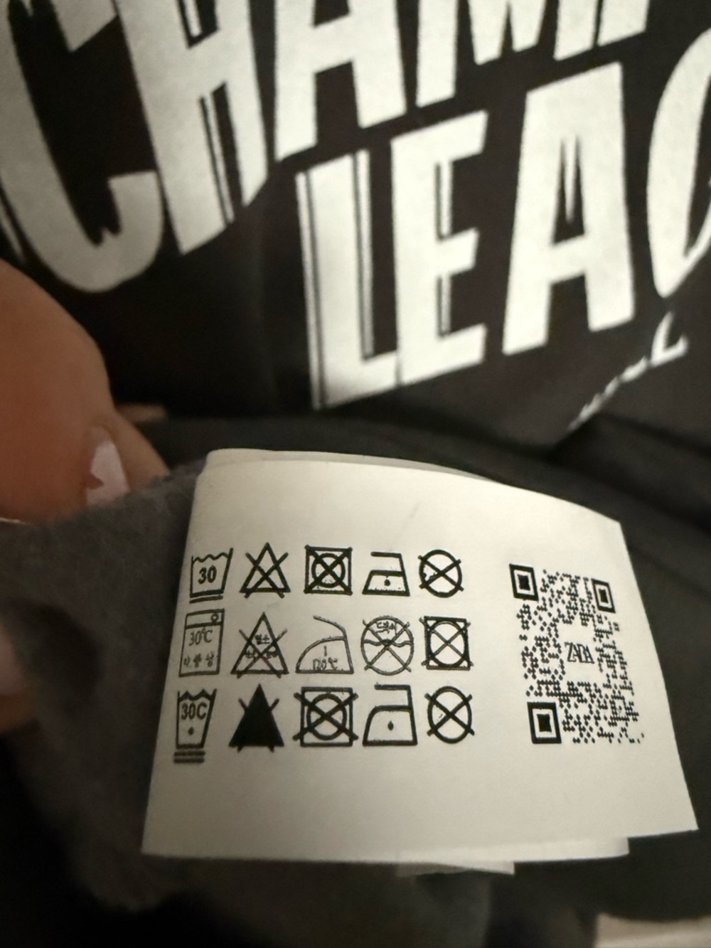 Kids' Charcoal Hoodie with Blue Graphic - Picture 5 of 6
